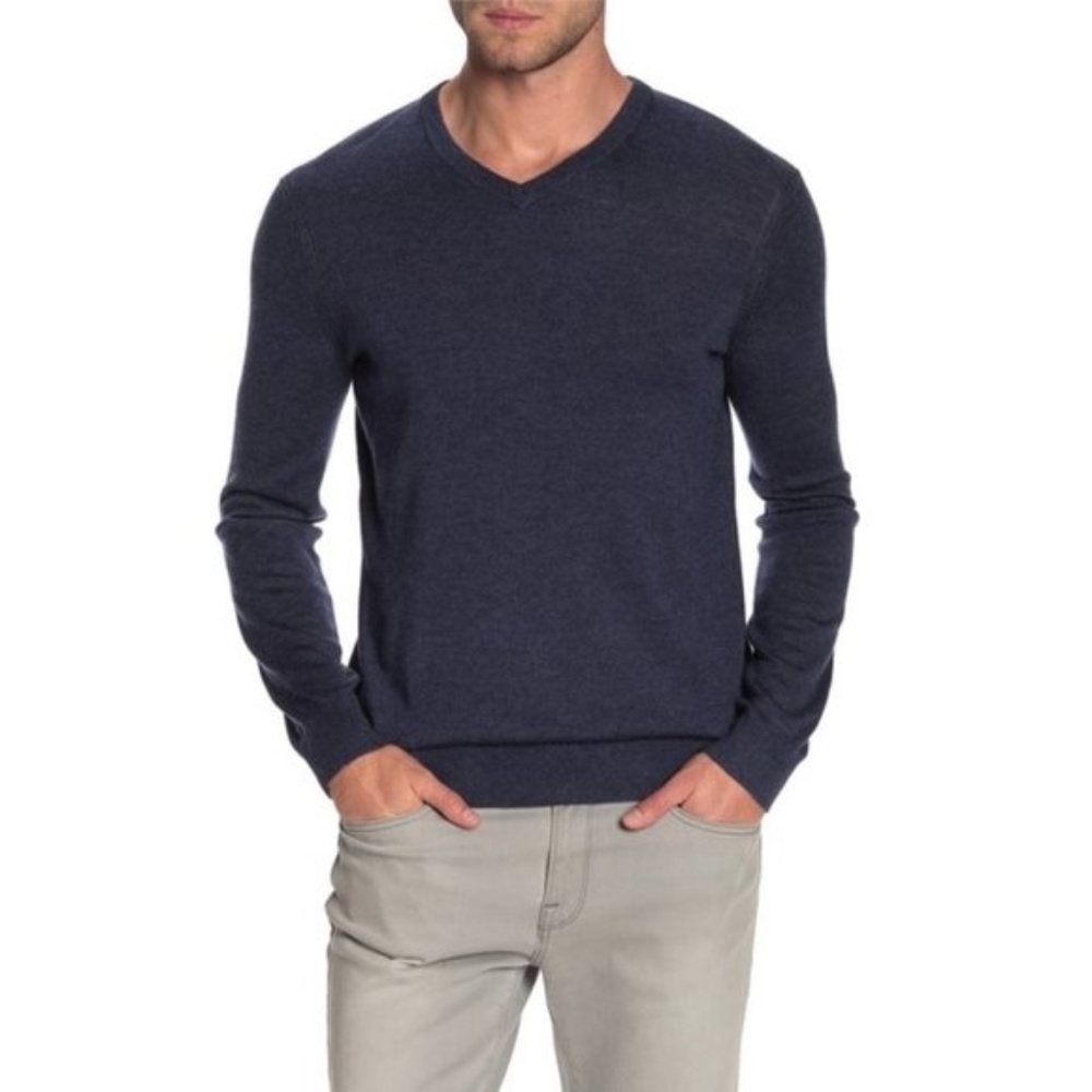 Theory Harman Rinland Wool Blend V-Neck Sweater